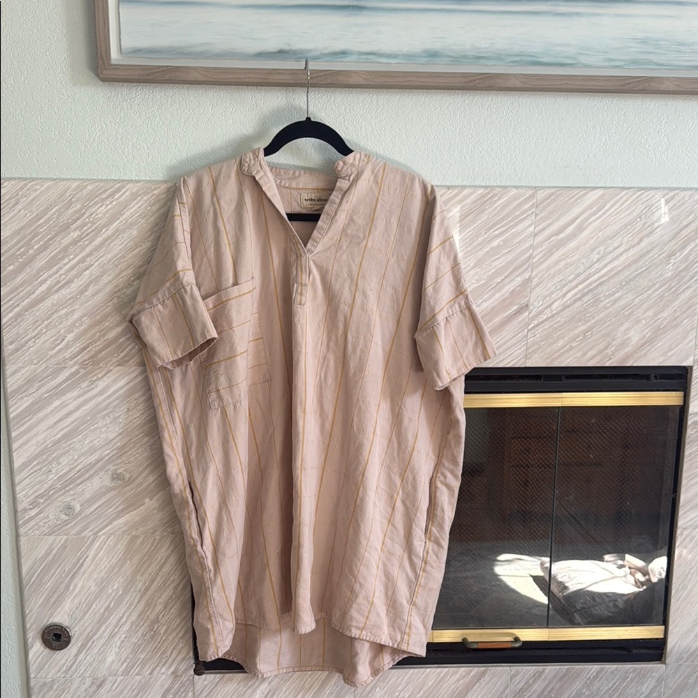Tribe Alive Tan Mini Dress